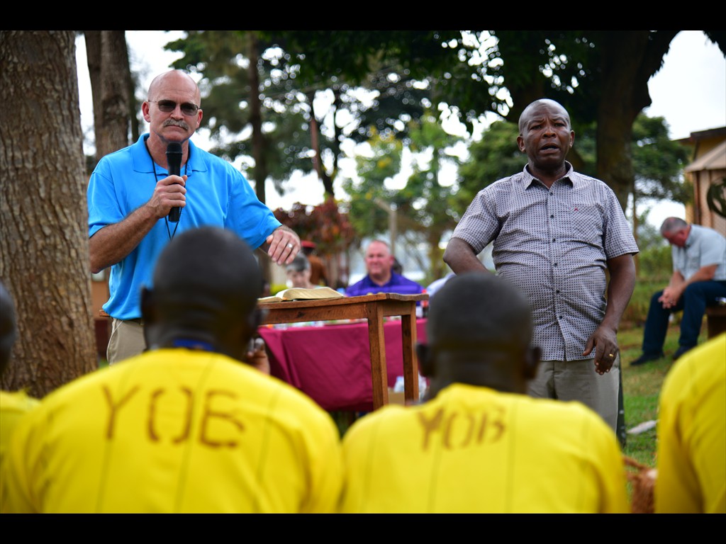 GIMI Pastor Fred translating for Joey Brown at one of the prisons